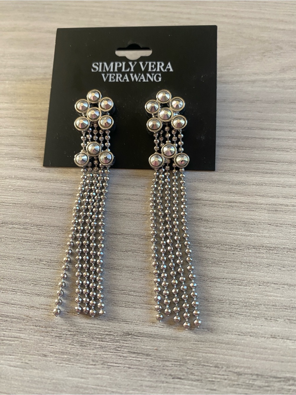 Silver chandelier Tassel Drop Earrings glam feminine retro